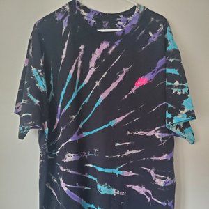 NIKE TIE-DYE TEE (BLACK & BALTIC BLUE, Men's XL)